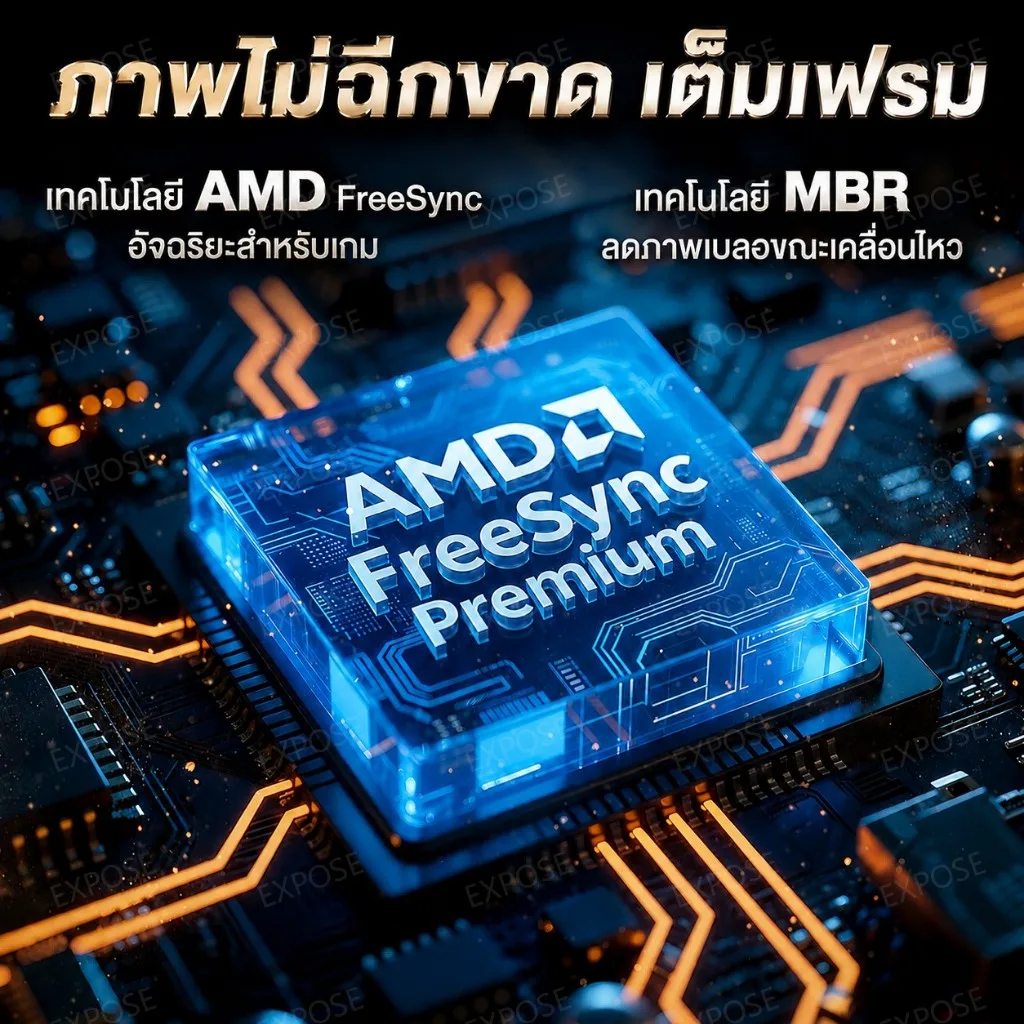 Expose จอมอนิเตอร์ Gaming จอคอม IPS Full HD 1ms มีให้เลือกหลายขนาด พอร์ต HDMI