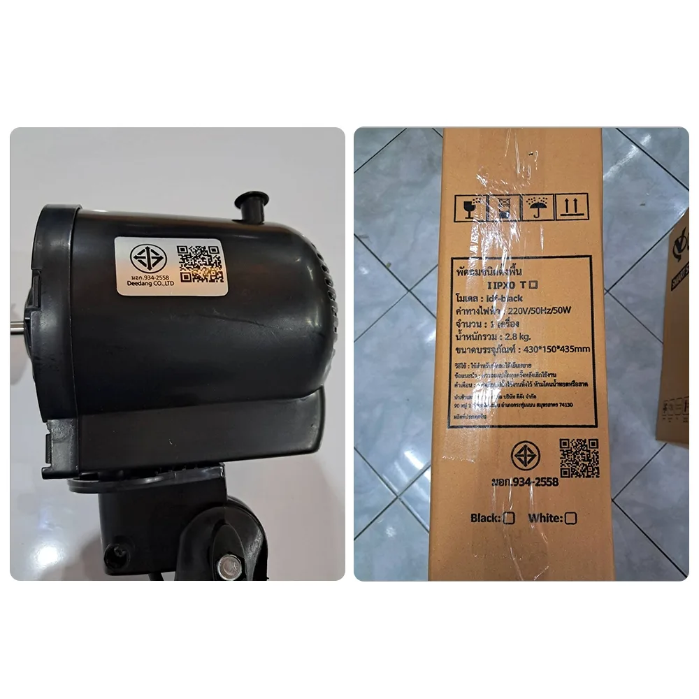 YOTEX พัดลมตั้งพื้น 16 นิ้ว 5 ใบพัด ปรับแรงลม 3 ระดับ ฐานกลม