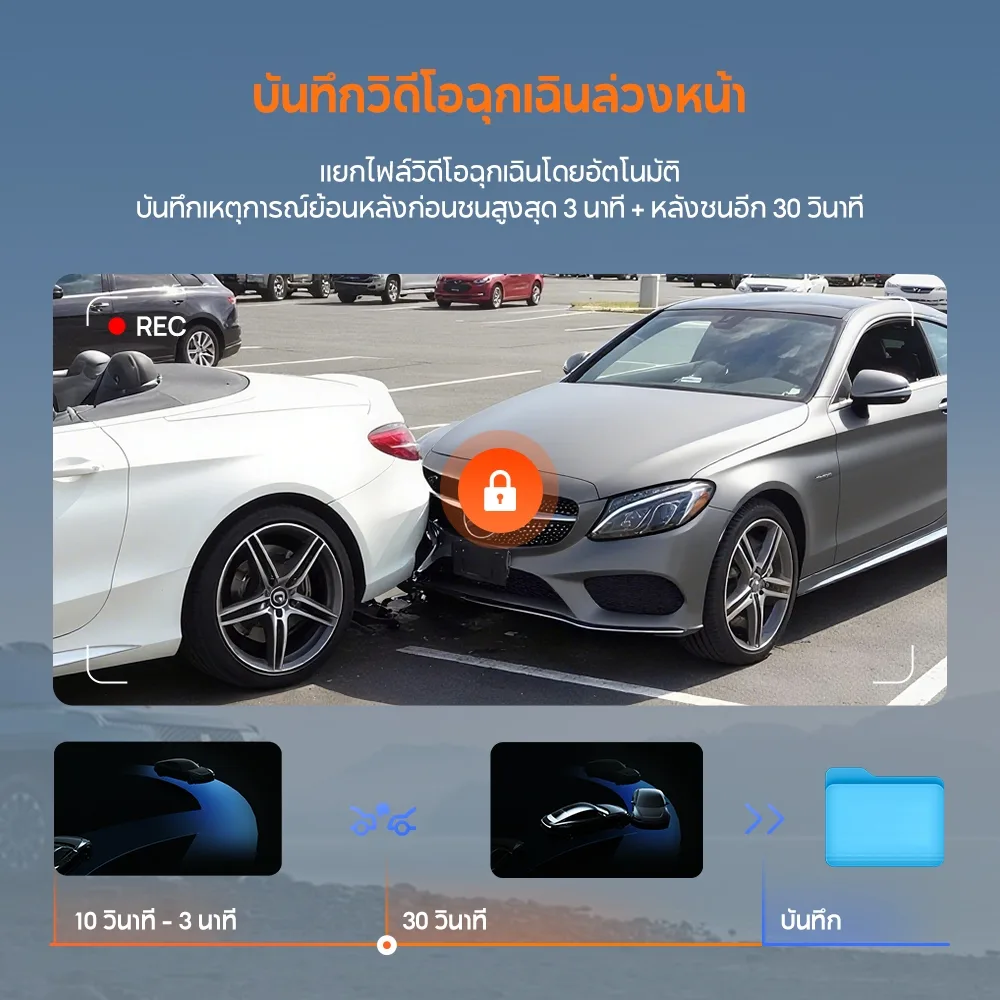 70mai Dash Cam 4K A810 Lite กล้องติดรถยนต์ ความละเอียด 4K HDR + 1080P Supercapacitor